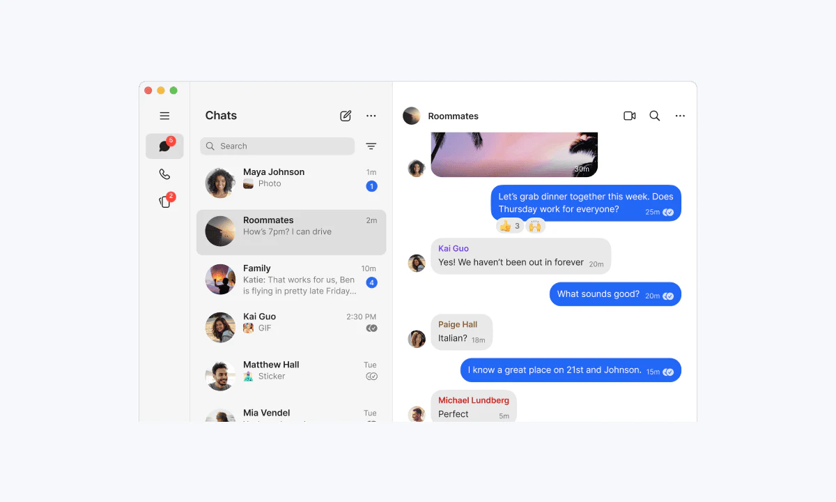 Signal 备份与换机检查配图，画面为官方 macOS 桌面端界面
